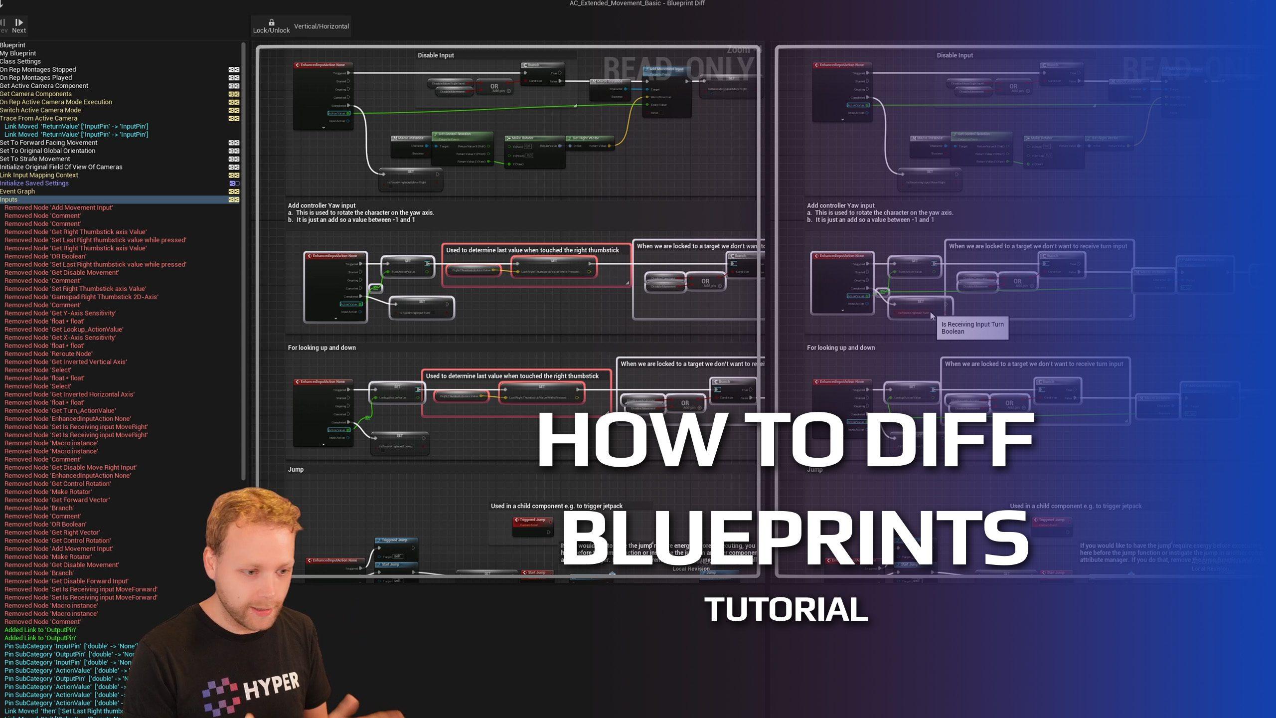 How to diff blueprints